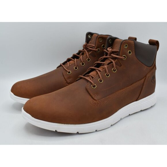 Timberland Mens Size 10.5 Killington Mid Lace Up Rust Full Grain Leather Sneaker - Picture 2 of 12